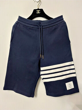 Thom Browne Striped Shorts Blue & White New